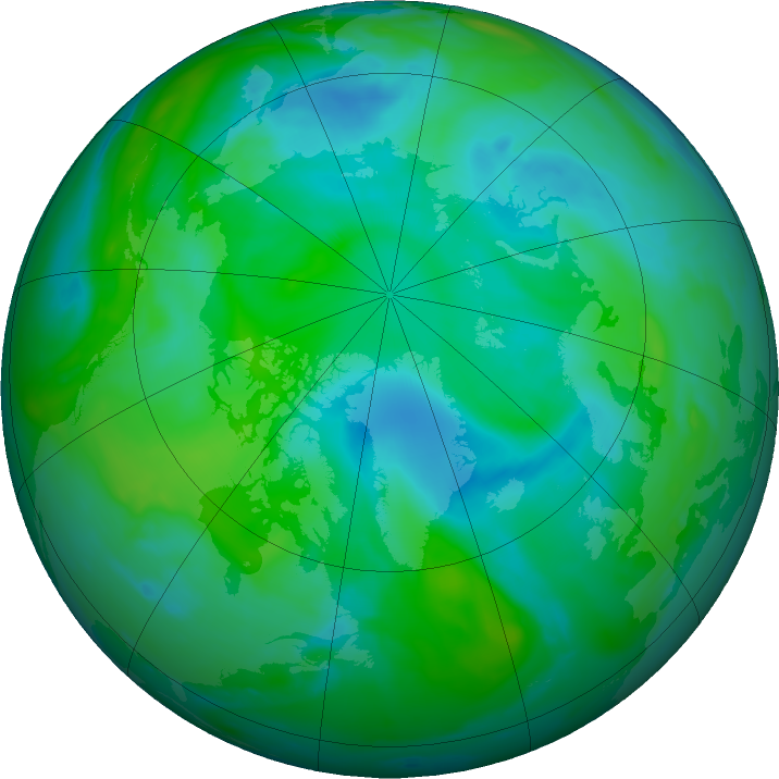 Arctic ozone map for 24 August 2021